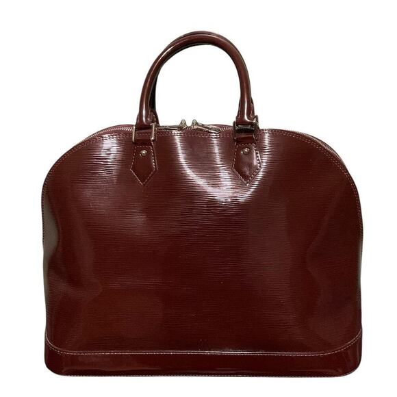 Louis Vuitton Epi Leather Alma GM Purple Handbag W/ Padlock Key and Dust Bag - Picture 3 of 16